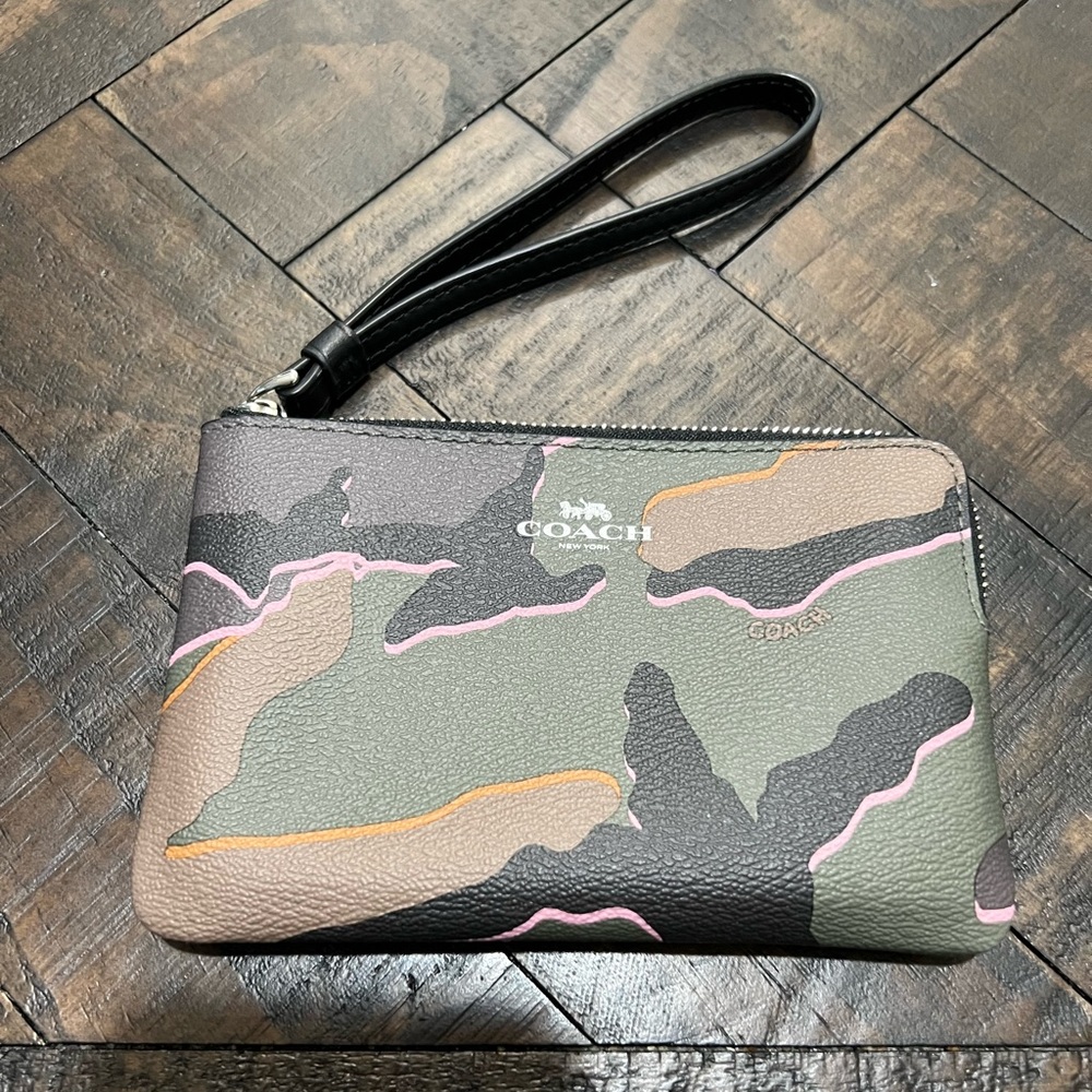 COACH Camo Wristlet